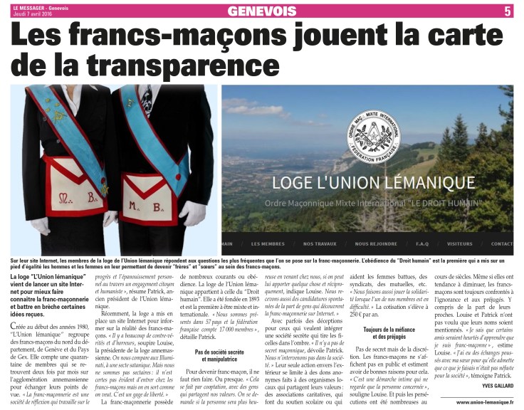 Le Messager - Union Lémanique 2